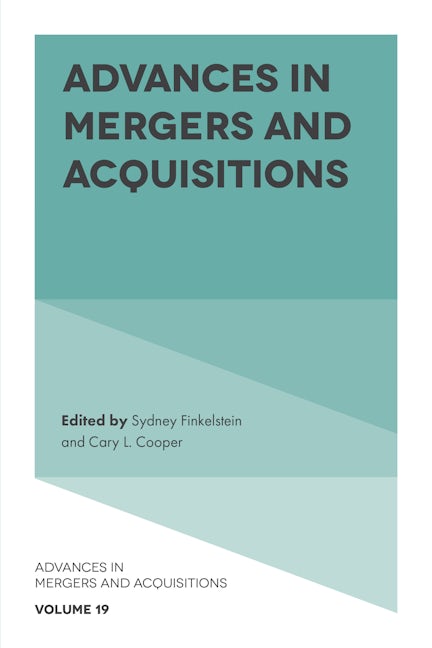 Book cover image for Advances in Mergers and Acquisitions ISBN: 9781839823299